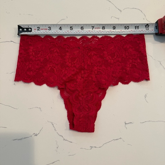 Cosabella Women’s Never Say Never Hottie Hotpant Red Lace Panties Small NWOT - Picture 5 of 10